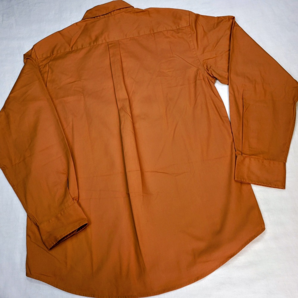 Rocky Mountain Elk Foundation Men M Orange RMEF Long Sleeve Shirt Button - Picture 4 of 8